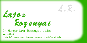 lajos rozsnyai business card